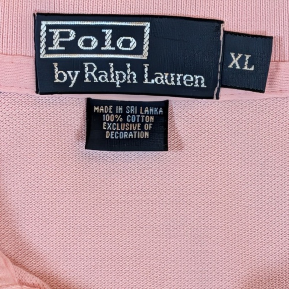 Polo Ralph Lauren Pink Short Sleeve Classic Fit Mens‎ Polo Shirt XL - Picture 6 of 9